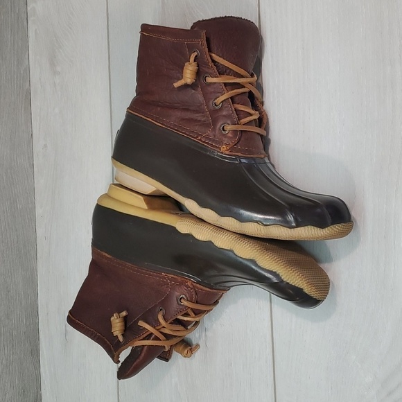 Sperry Womens Saltwater Duck Rubber Waterproof Boots shoes sz 7 - Picture 9 of 11